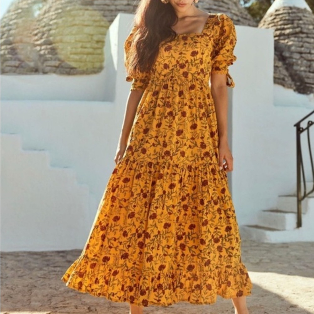 Puff sleeve maxi
